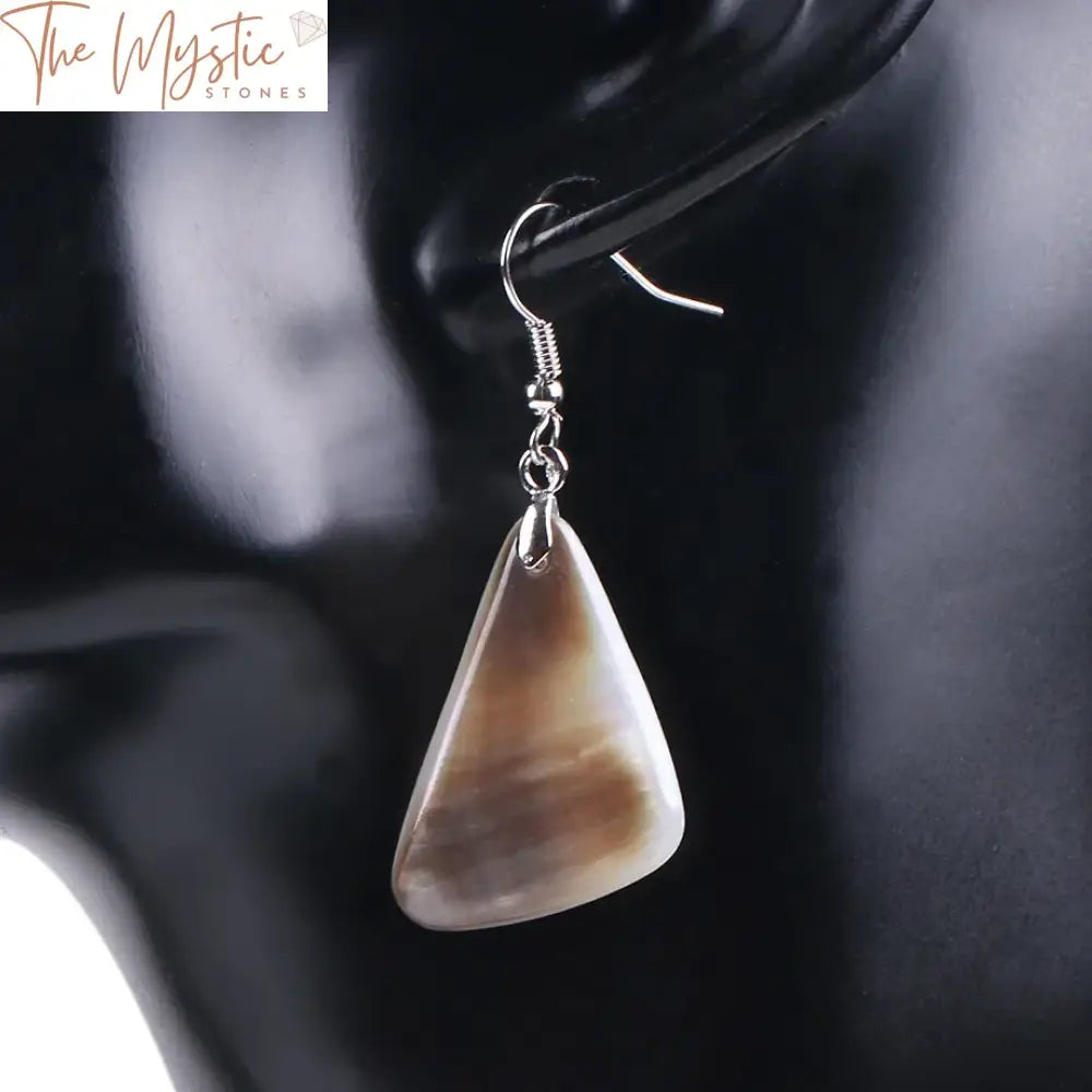 Geometric Natural Stone Drop Earrings