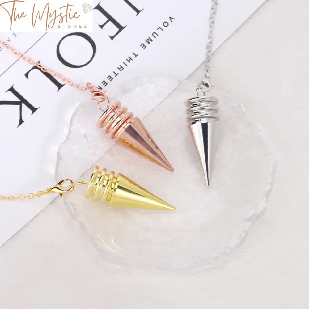 Gold Cone Metal Pendulum For Divination