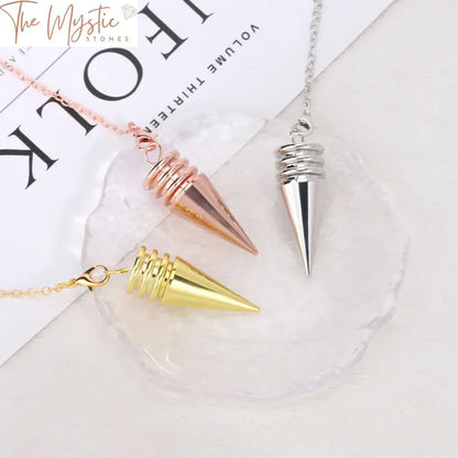 Gold Cone Metal Pendulum For Divination