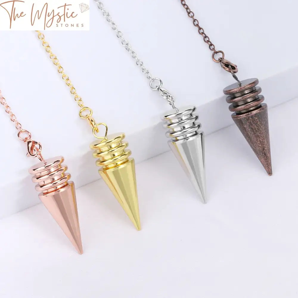 Gold Cone Metal Pendulum For Divination