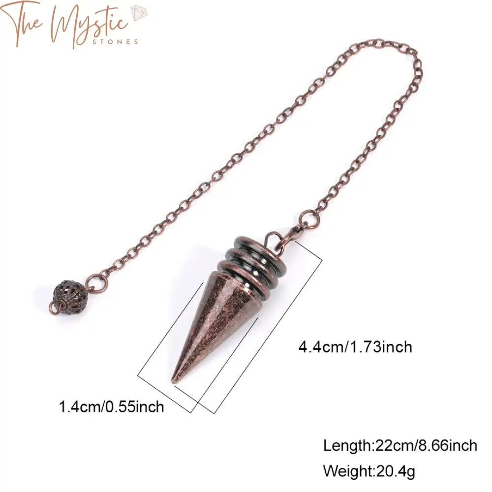 Gold Cone Metal Pendulum For Divination