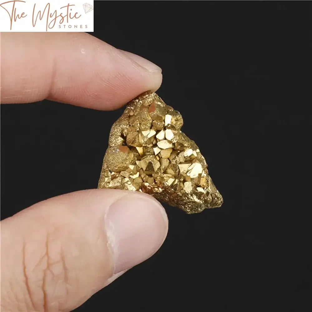 Gold Electroplated Agate Geode Cluster