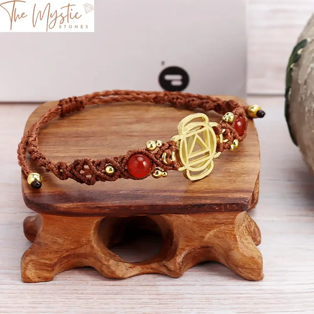 Gold Moon Chakra Crystal Bracelet