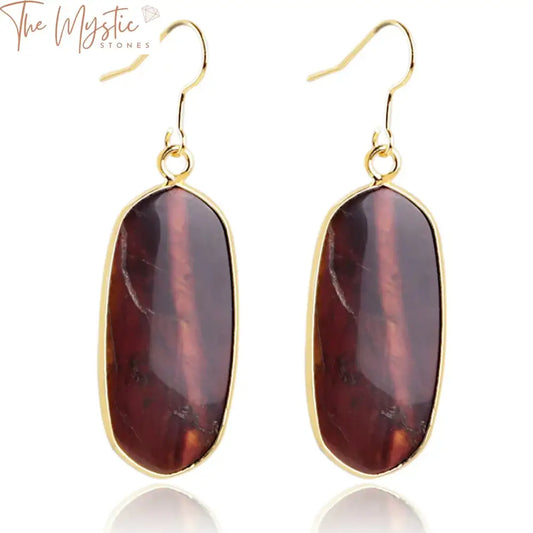 A pair of elegant dangle earrings featuring a mix of natural stones.