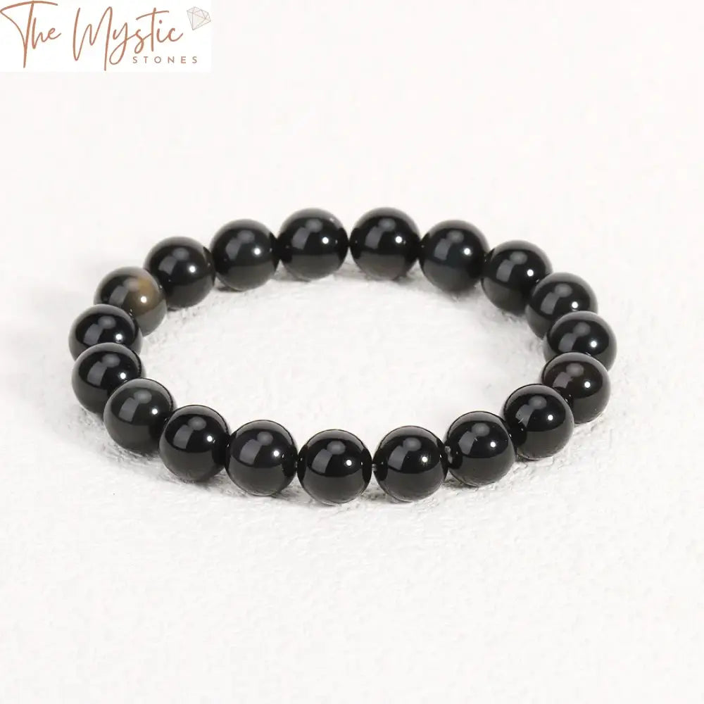 Gold-Obsidian Reiki Energy Bracelet