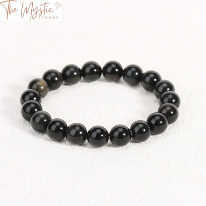 Gold-Obsidian Reiki Energy Bracelet