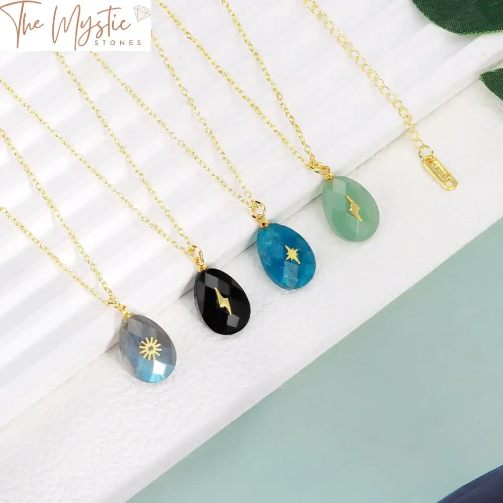 Gold-Plated Crystal Cascade Necklace