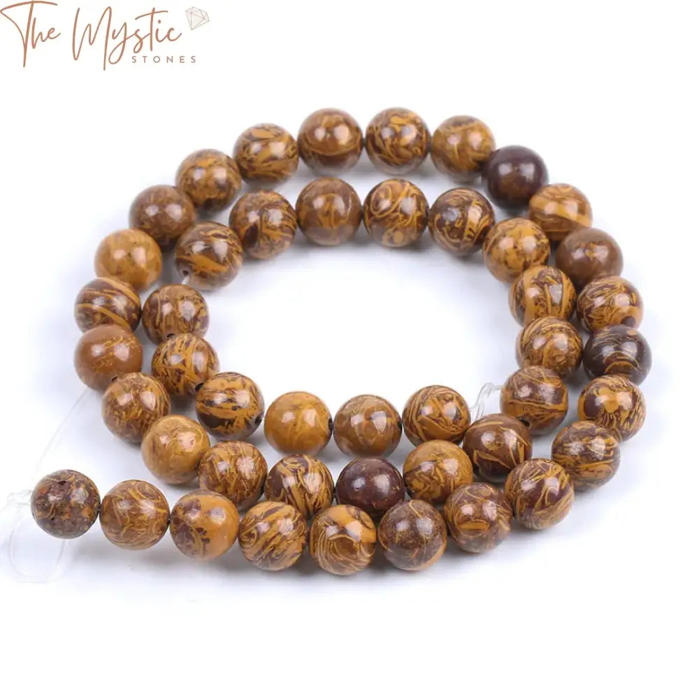 Golden Silk Jade Natural Stone Beads