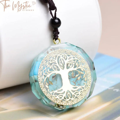 Golden Tree Of Life Orgonite Pendant