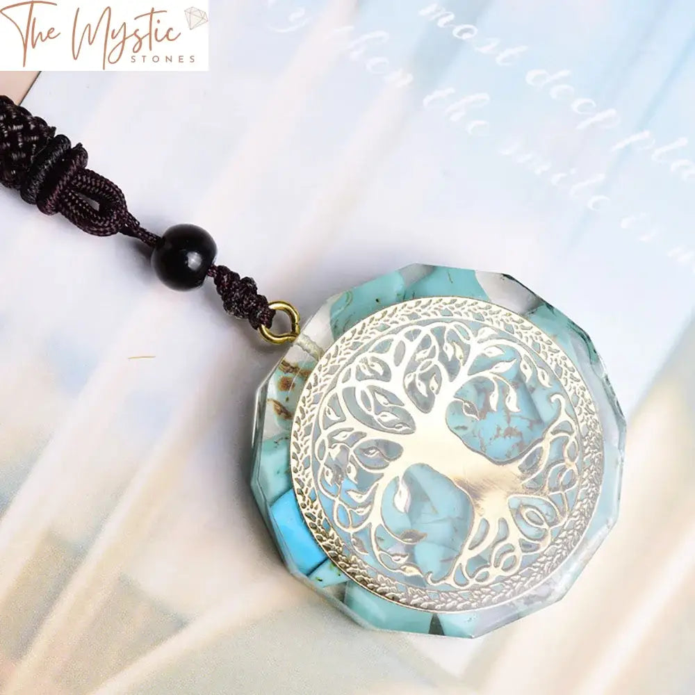 Golden Tree Of Life Orgonite Pendant