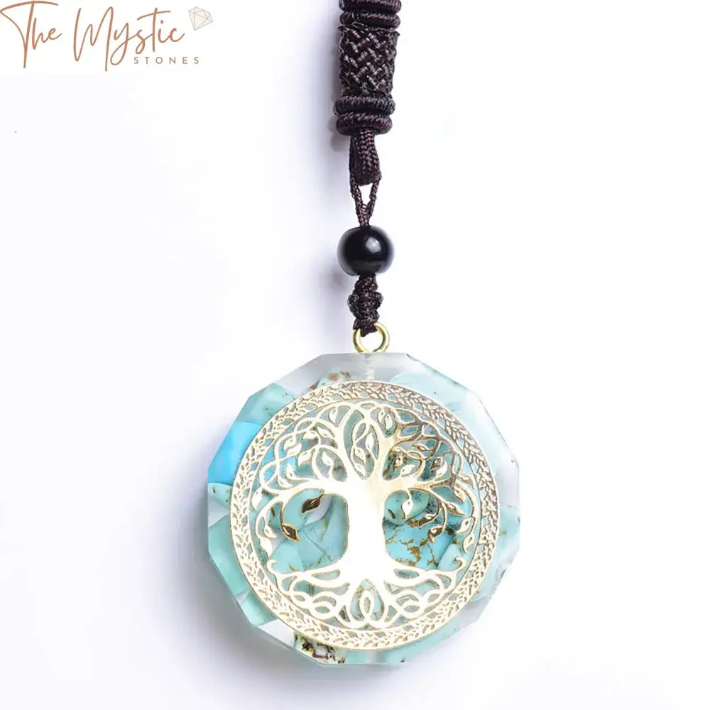 Golden Tree Of Life Orgonite Pendant