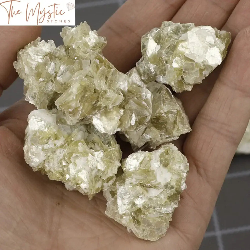 Golden Yellow Mica Crystal Cluster Specimen