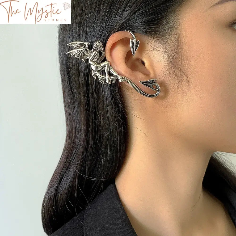 Gothic Elf Ear Cuffs Clip-On Earrings