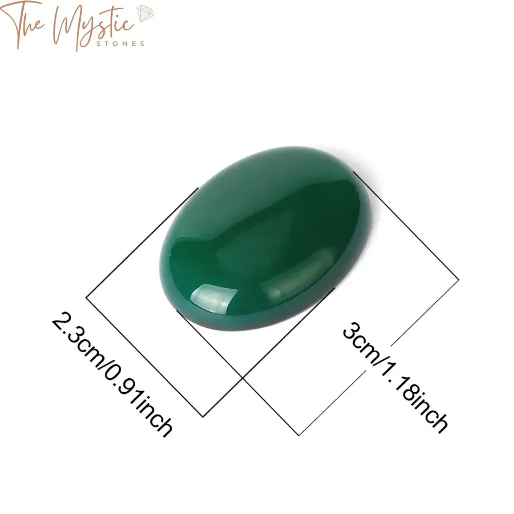 Green Agate Oval Cabochon 23X30Mm