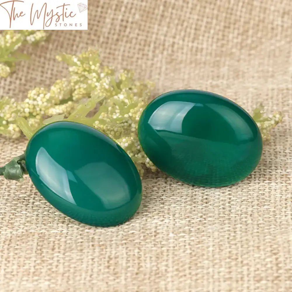 Green Agate Oval Cabochon 23X30Mm