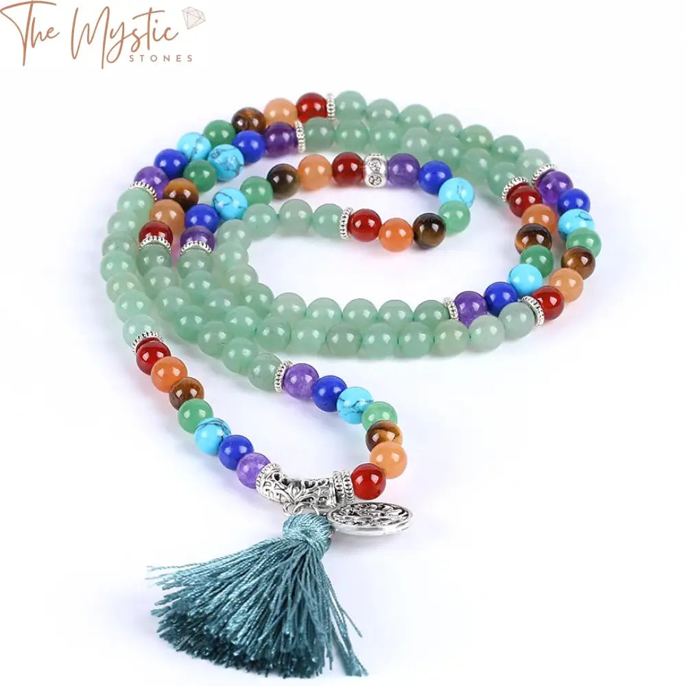 Green Aventurine 7 Chakra Meditation Bracelet