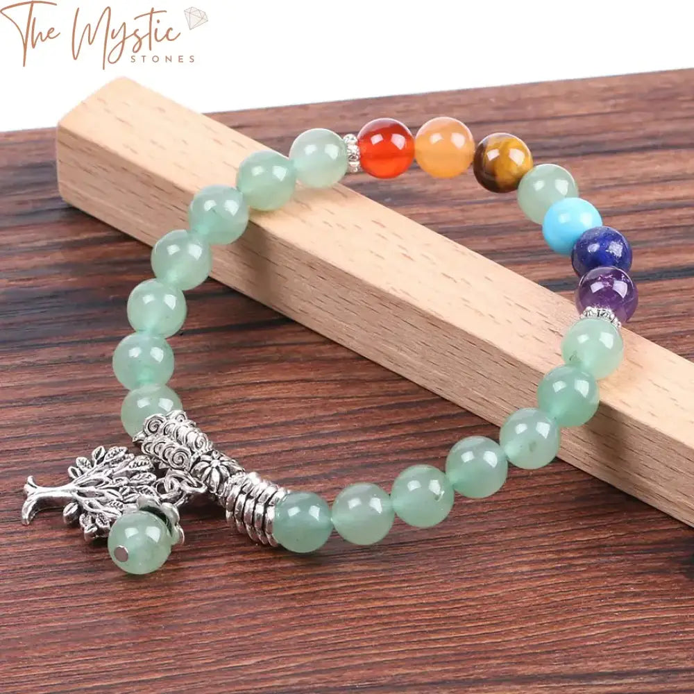 Green Aventurine Chakra Tree Of Life Bracelet