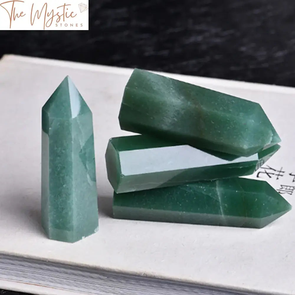 Green Aventurine Obelisk Crystal Point