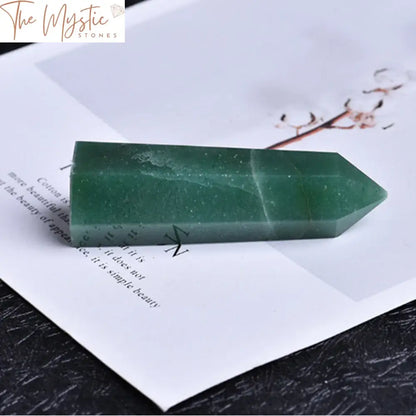 Green Aventurine Obelisk Crystal Point