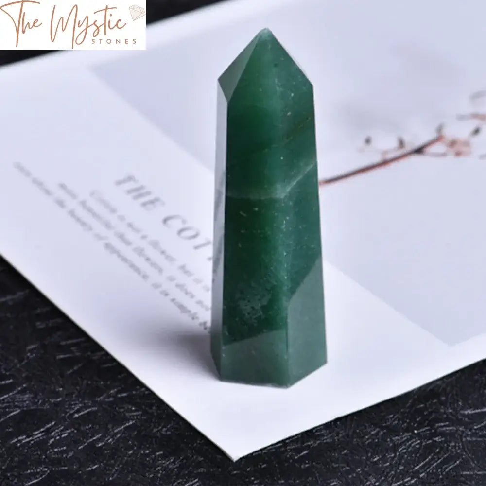 Green Aventurine Obelisk Crystal Point