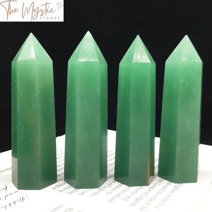 Green Aventurine Obelisk Crystal Point