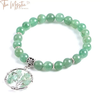 Green Aventurine Tree Of Life Chakra Bracelet