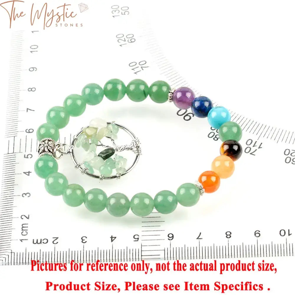 Green Aventurine Tree Of Life Chakra Bracelet