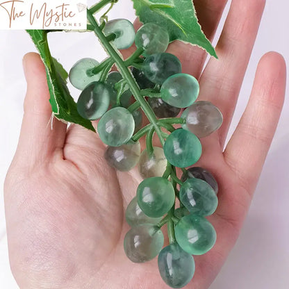 Green Fluorite Grape Cluster Crystal Ornament