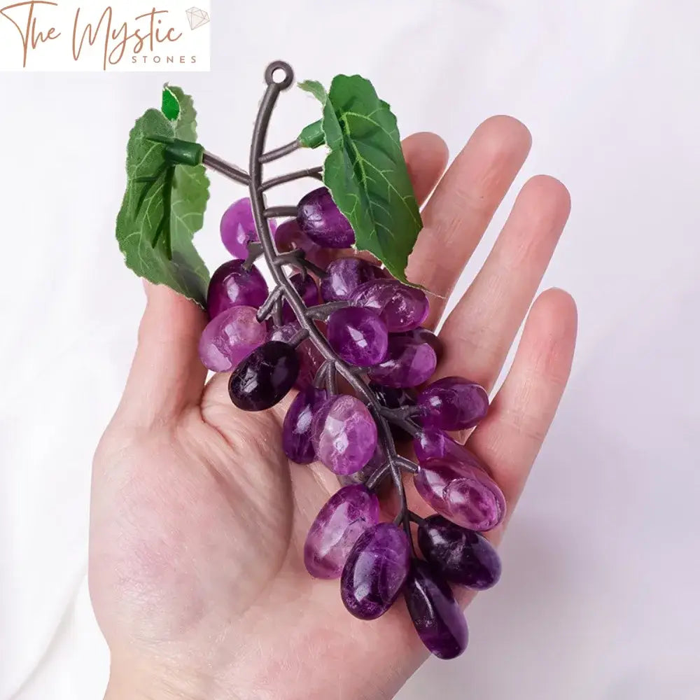 Green Fluorite Grape Cluster Crystal Ornament