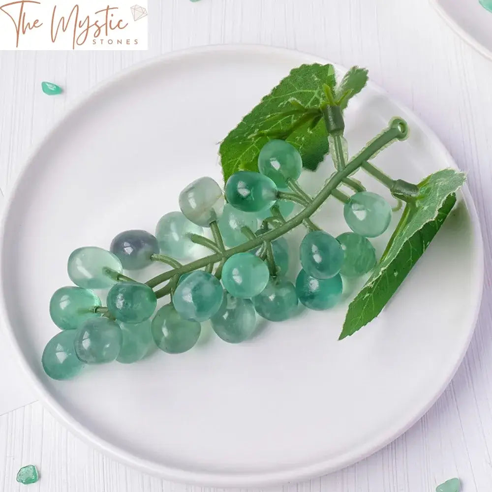 Green Fluorite Grape Cluster Crystal Ornament