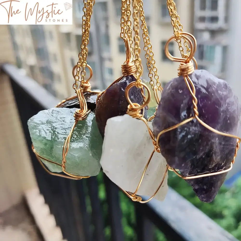 Hand-Wrapped Fluorite Crystal Pendant