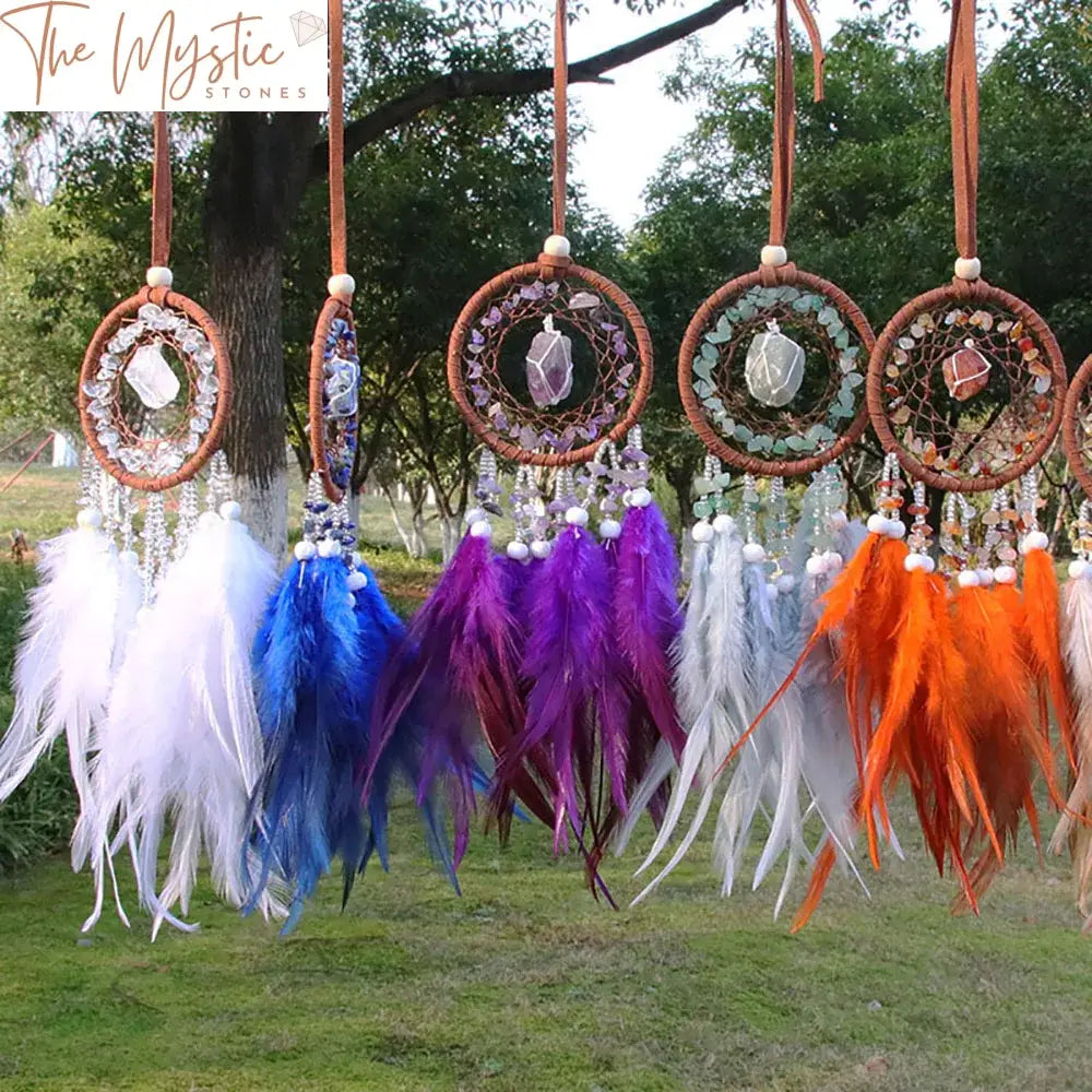 Handcrafted Natural Crystal Dream Catcher