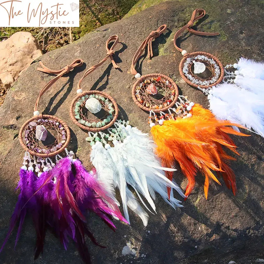 Handcrafted Natural Crystal Dream Catcher