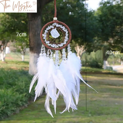 Handcrafted Natural Crystal Dream Catcher