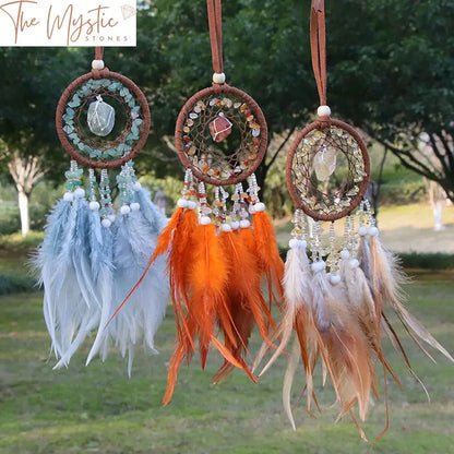 Handcrafted Natural Crystal Dream Catcher