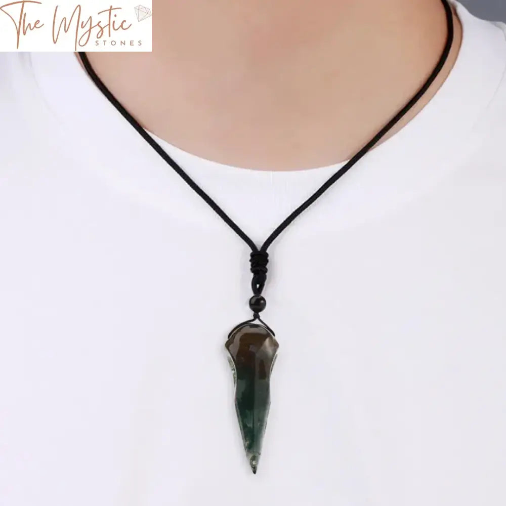 Healing Bird Beak Crystal Pendant Necklace