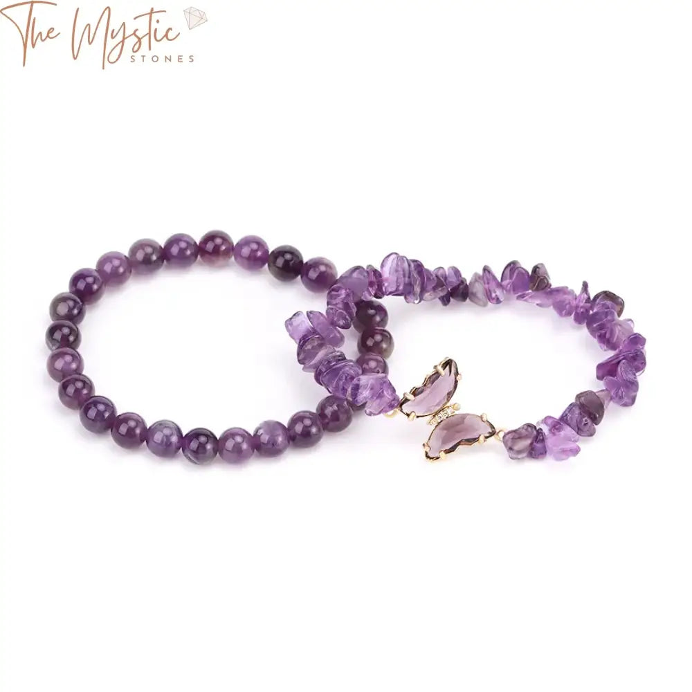 Healing Butterfly Crystal Bracelet Set