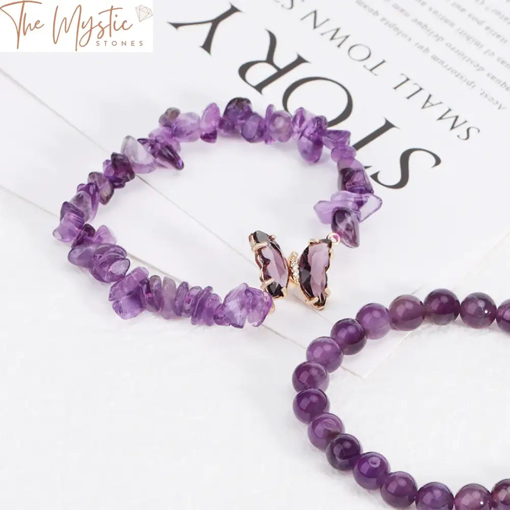 Healing Butterfly Crystal Bracelet Set