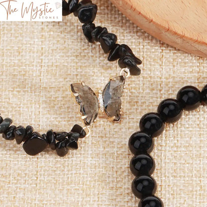 Healing Butterfly Crystal Bracelet Set