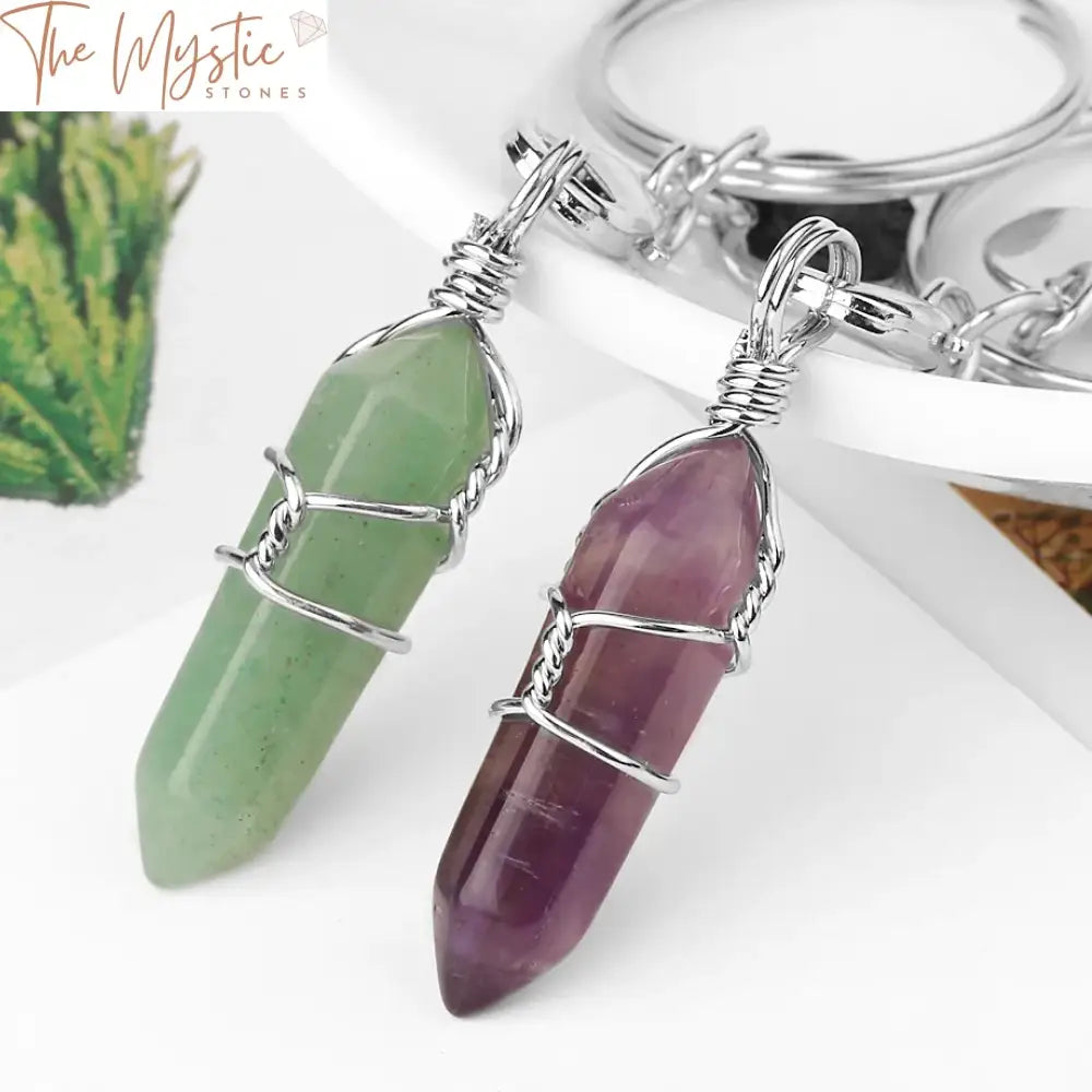 Healing Crystal Bullet Keychain