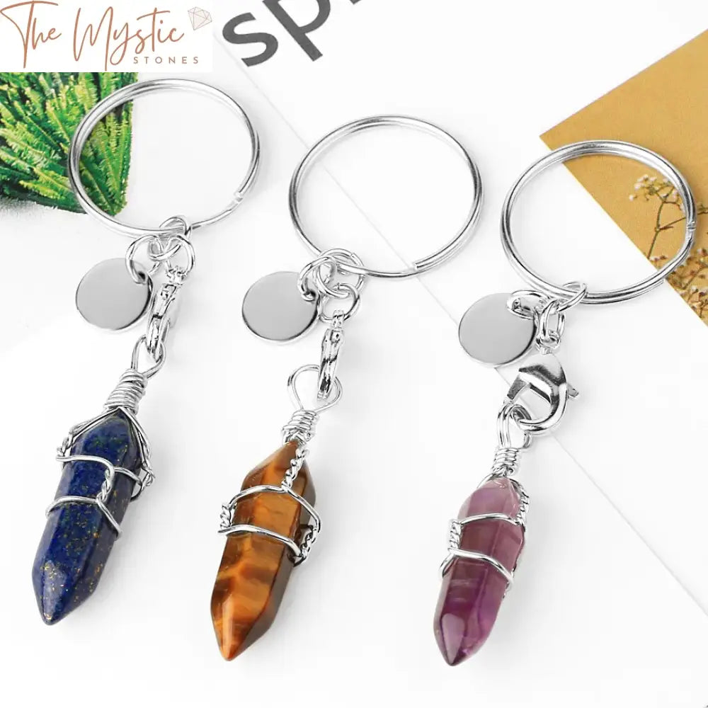 Healing Crystal Bullet Keychain