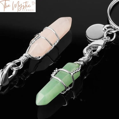 Healing Crystal Bullet Keychain