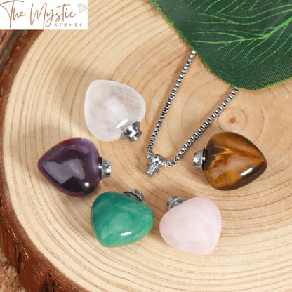 Healing Heart Crystal Diffuser Necklace