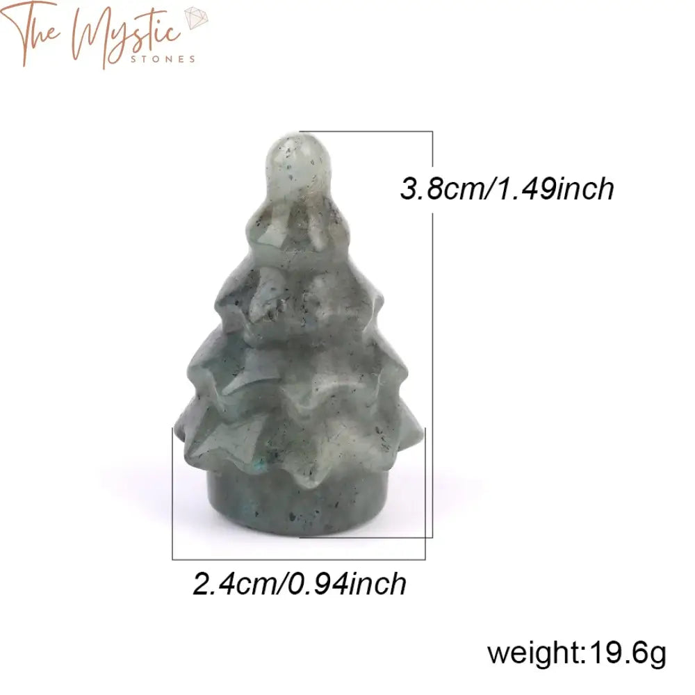 Healing Pink Crystal Christmas Tree Statue