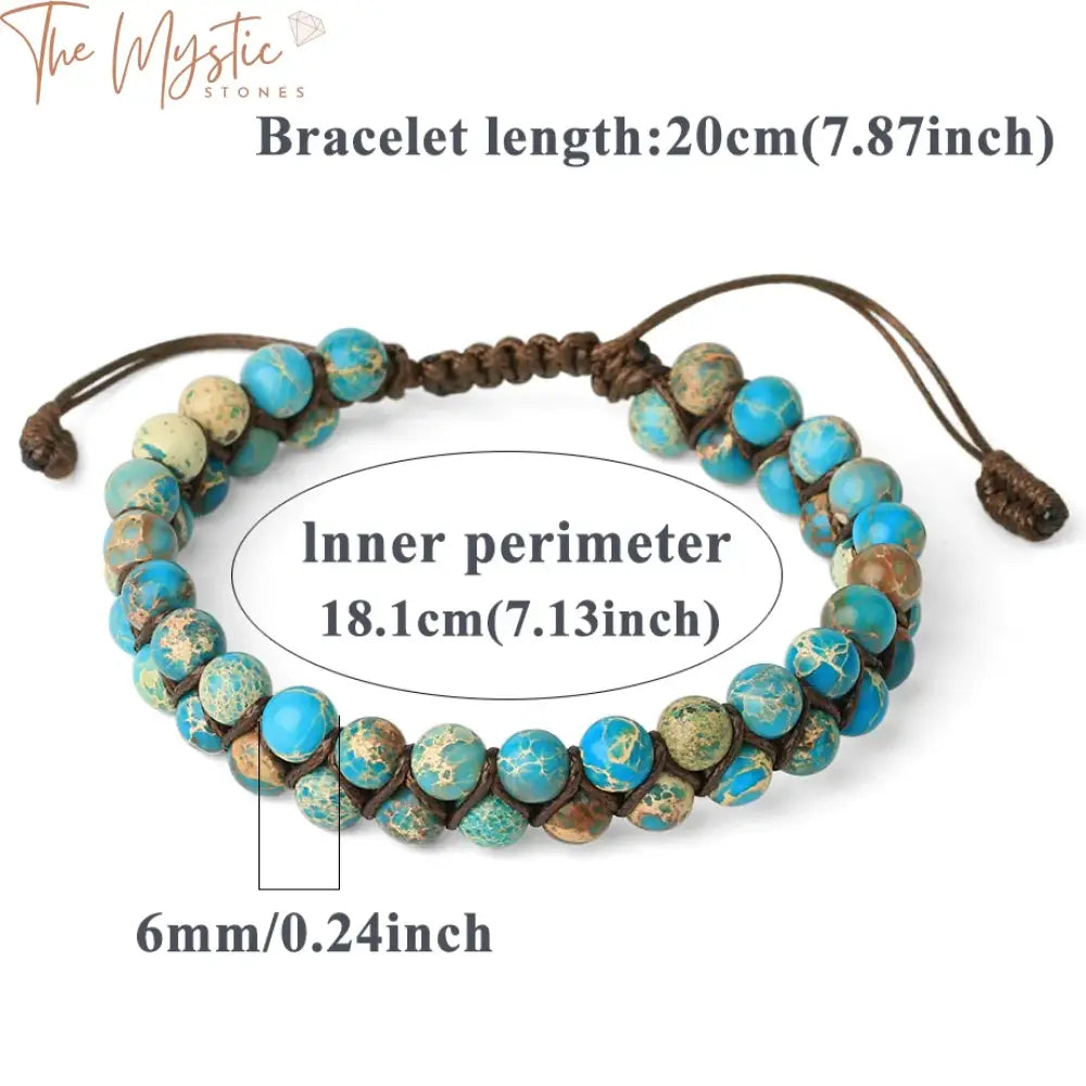 Healing Quartz & Spectrolite Double-Layer Bracelet