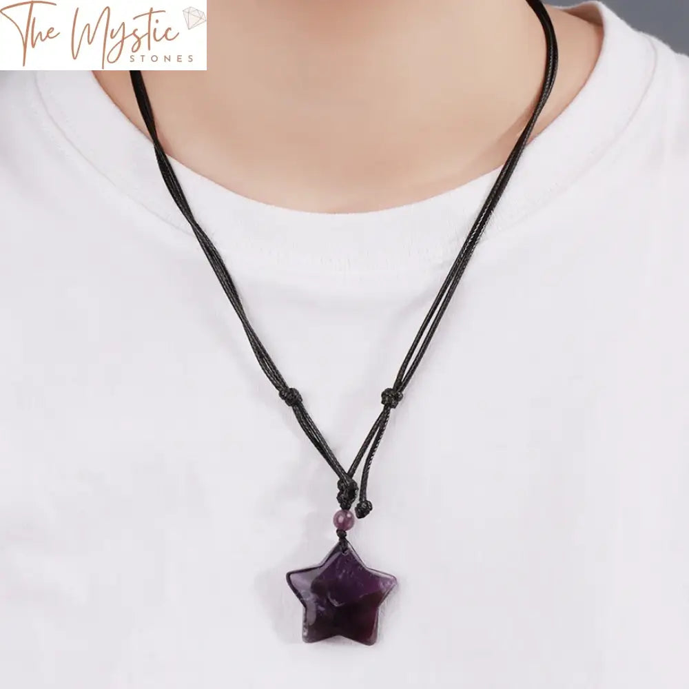 Healing Star Crystal Pendant Necklace