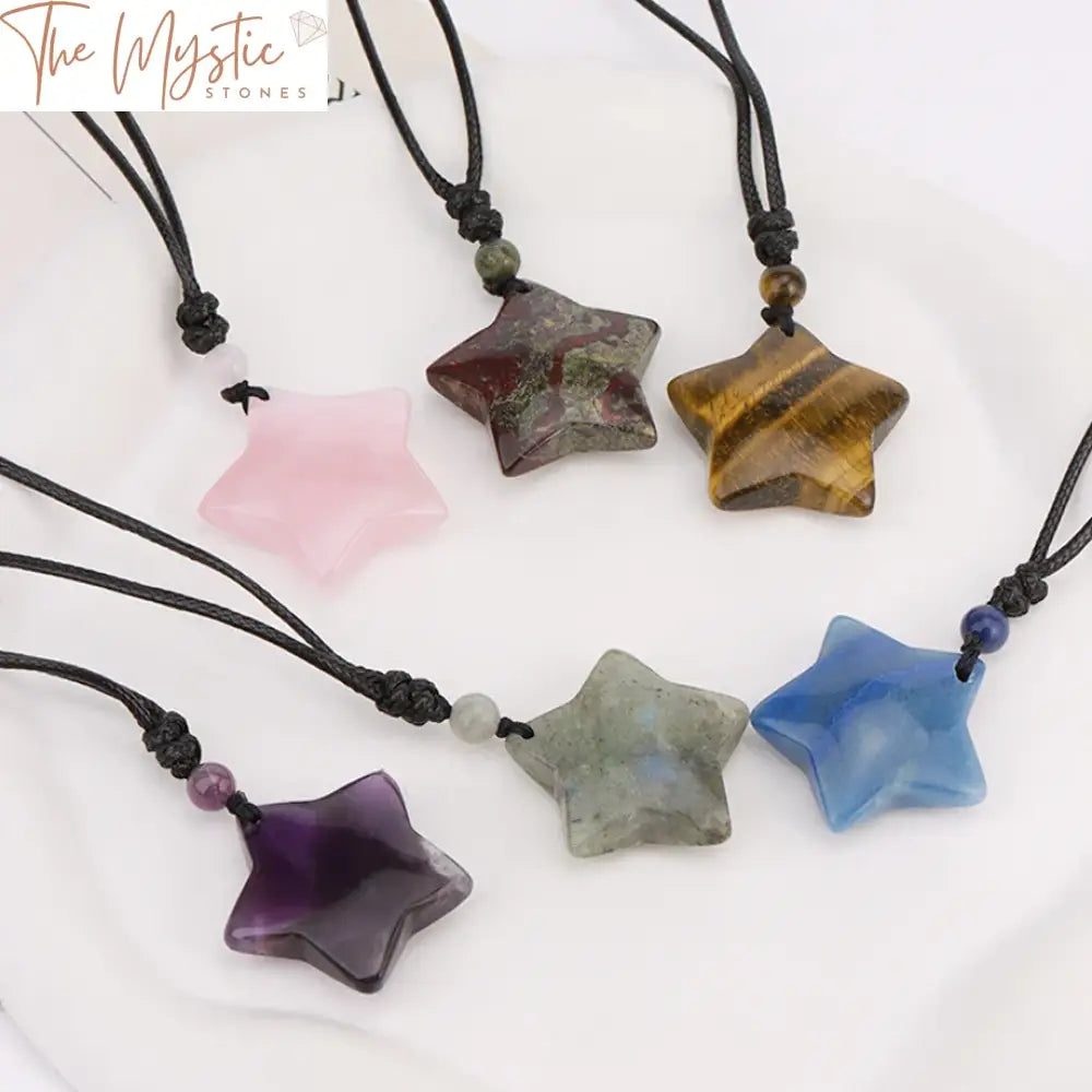 Healing Star Crystal Pendant Necklace