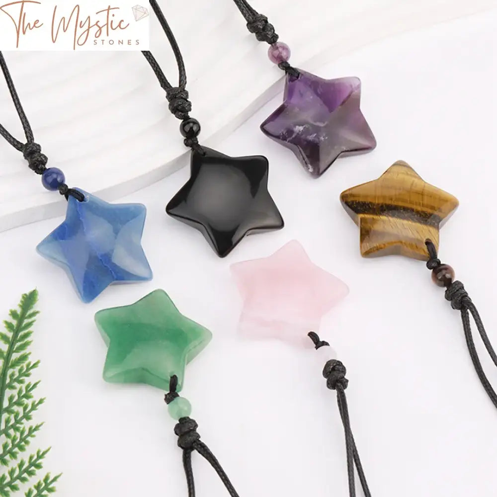 Healing Star Crystal Pendant Necklace