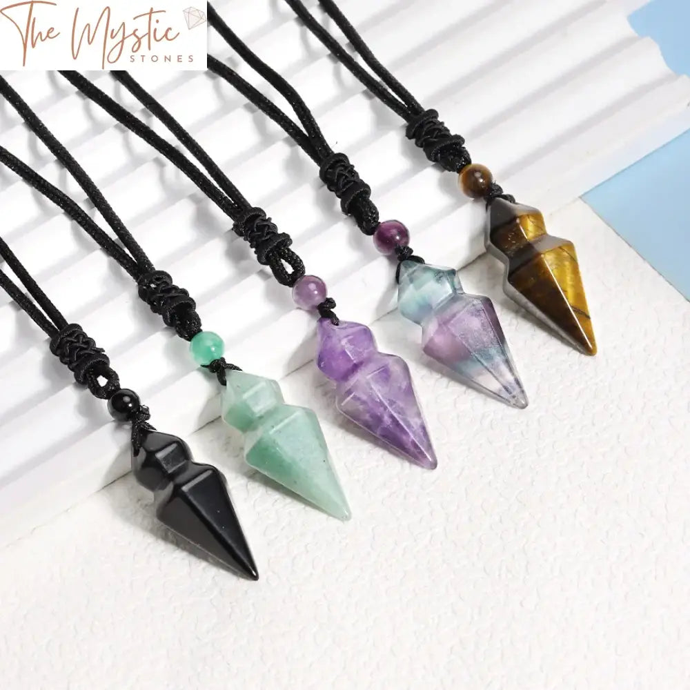 Healing Stone Cone Pendant Necklace