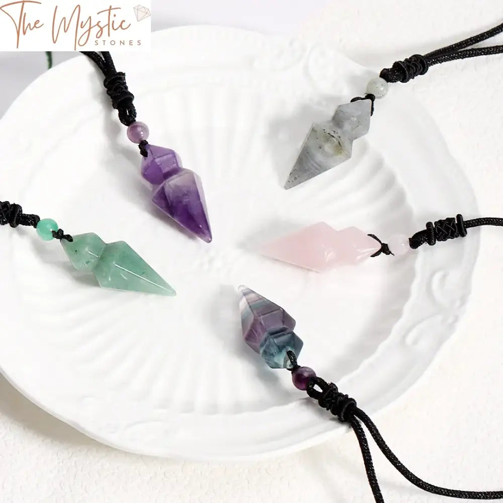 Healing Stone Cone Pendant Necklace